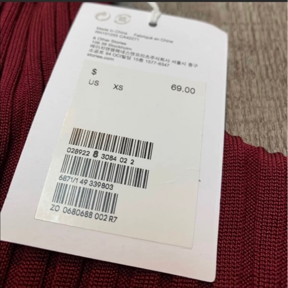 Stockholm Atelier crew neck top XS - Picture 5 of 5